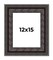 12x15 3.5" Wide Ornate Black Picture Frame - UV Acrylic, Foam Board Backing, Hanging Hardware